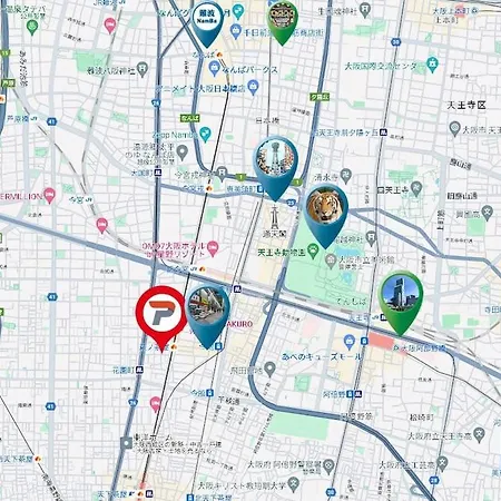 305号室花園町と萩之茶屋駅各2分和室ミニキッチンと専用バスルーム付きアクセス抜群 Apartment Osaka Exterior photo